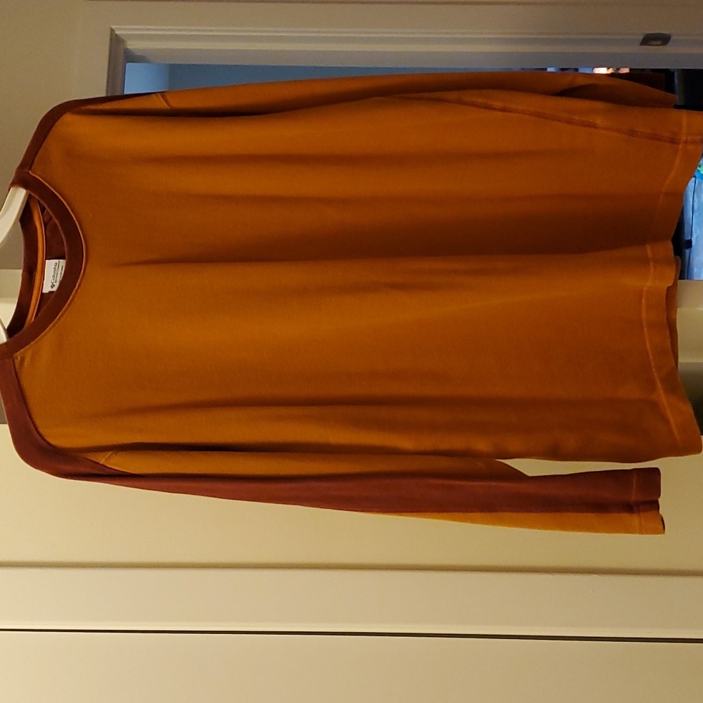 Columbia long sleeve orange shirt